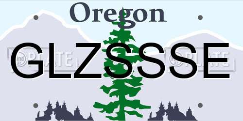 GLZSSSE Oregon License Plate