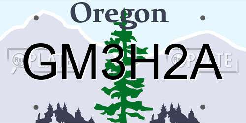 GM3H2A Oregon License Plate