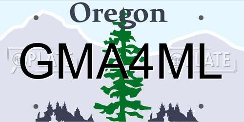 GMA4ML Oregon License Plate