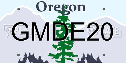 GMDE20 Oregon License Plate