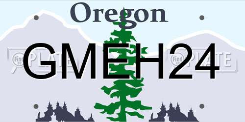 GMEH24 Oregon License Plate