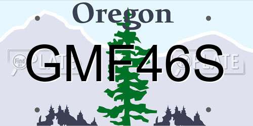 GMF46S Oregon License Plate