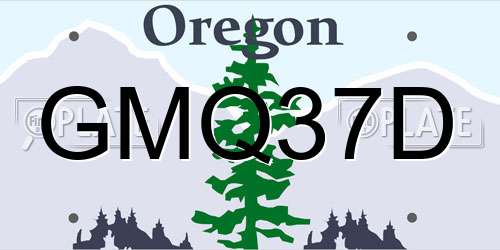 GMQ37D Oregon License Plate