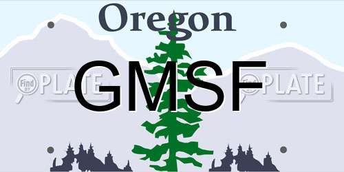 GMSF Oregon License Plate