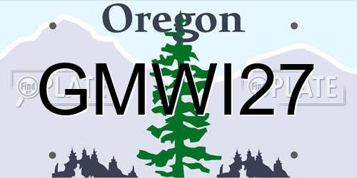 GMWI27 Oregon License Plate