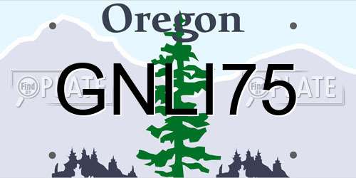 GNLI75 Oregon License Plate
