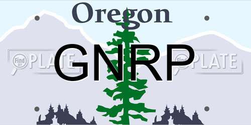 GNRP Oregon License Plate