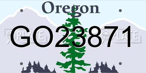 GO23871 Oregon License Plate