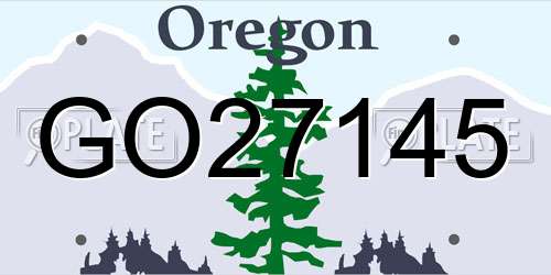 GO27145 Oregon License Plate