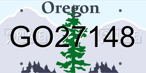 GO27148 Oregon License Plate