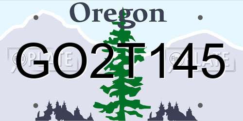GO2T145 Oregon License Plate