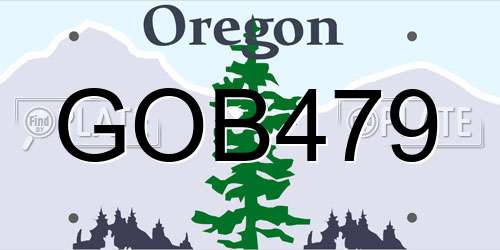 GOB479 Oregon License Plate