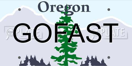 GOFAST Oregon License Plate
