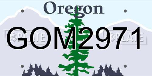 GOM2971 Oregon License Plate