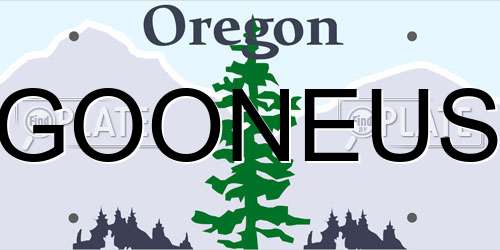 GOONEUS Oregon License Plate