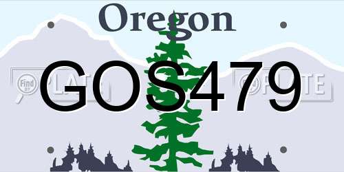 GOS479 Oregon License Plate