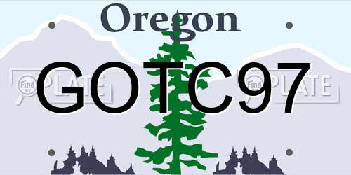 GOTC97 Oregon License Plate