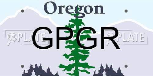GPGR Oregon License Plate