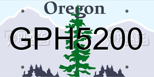 GPH5200 Oregon License Plate