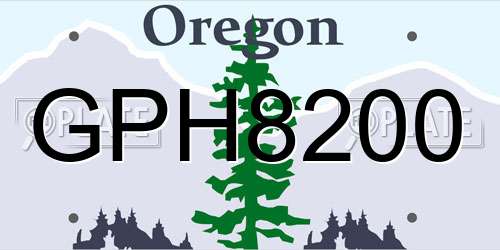 GPH8200 Oregon License Plate