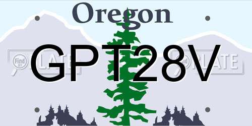 GPT28V Oregon License Plate