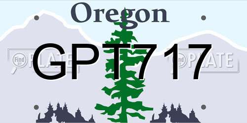 GPT717 Oregon License Plate