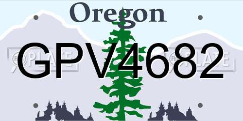 GPV4682 Oregon License Plate