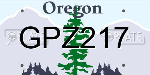 GPZ217 Oregon License Plate