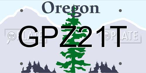 GPZ21T Oregon License Plate