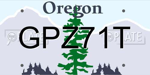 GPZ71T Oregon License Plate