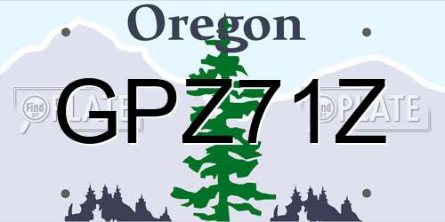 GPZ71Z Oregon License Plate