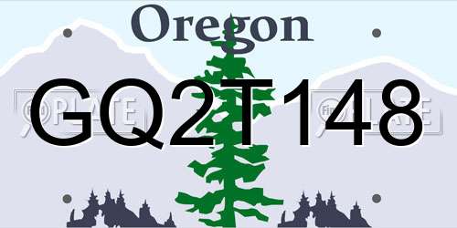 GQ2T148 Oregon License Plate