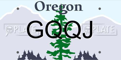 GQQJ Oregon License Plate