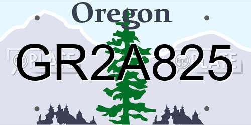 GR2A825 Oregon License Plate
