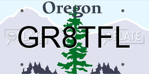 GR8TFL Oregon License Plate