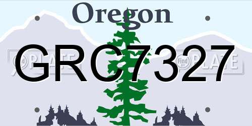 GRC7327 Oregon License Plate