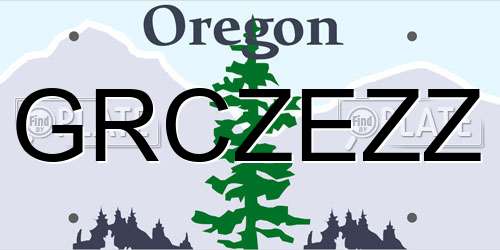 GRCZEZZ Oregon License Plate