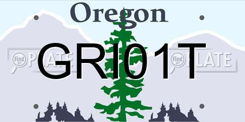 GRI01T Oregon License Plate