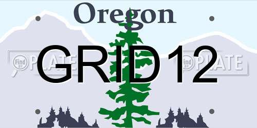 GRID12 Oregon License Plate