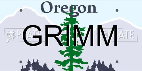 GRIMM Oregon License Plate
