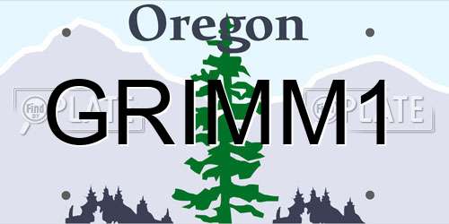 GRIMM1 Oregon License Plate