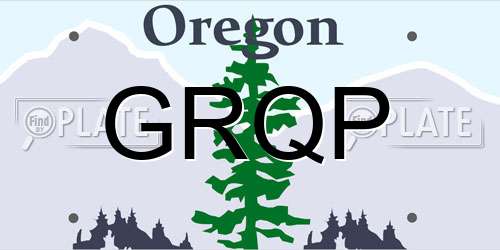GRQP Oregon License Plate