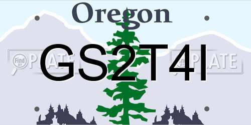 GS2T4I Oregon License Plate