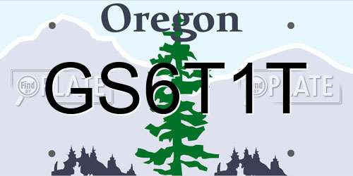 GS6T1T Oregon License Plate