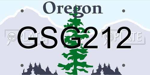 GSG212 Oregon License Plate