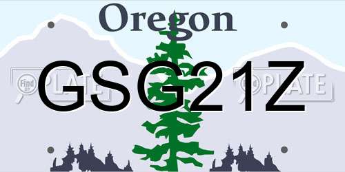 GSG21Z Oregon License Plate