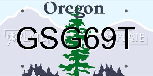 GSG69T Oregon License Plate
