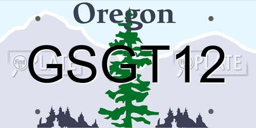 GSGT12 Oregon License Plate