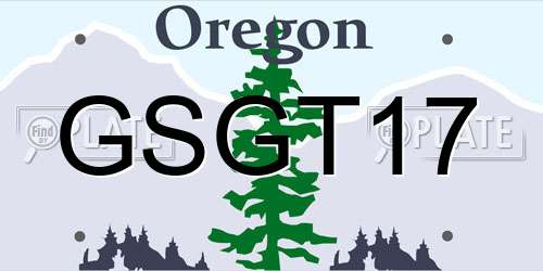 GSGT17 Oregon License Plate