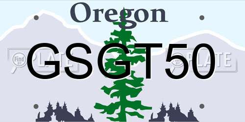 GSGT50 Oregon License Plate